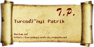 Turcsányi Patrik névjegykártya